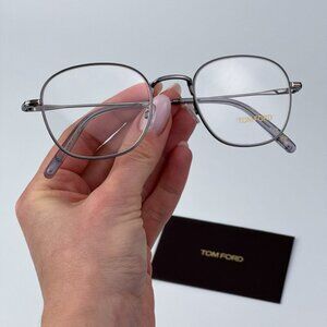 Tom Ford Women  Gunmetal Blue Block Round BRAND NEW Eyeglasses FT5790-K/O 008